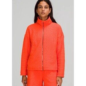 Lululemon Rippled Full Zip Jacket Autumn Red Orange Woman's Sz 6